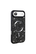 iPhone 17 Air Case with Rhinestone Mosaic Magnetic Charging Cover
